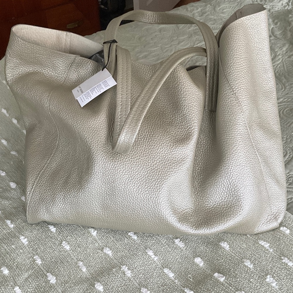 Kurt Geiger green Leather Tote Bag NWT - Picture 1 of 3